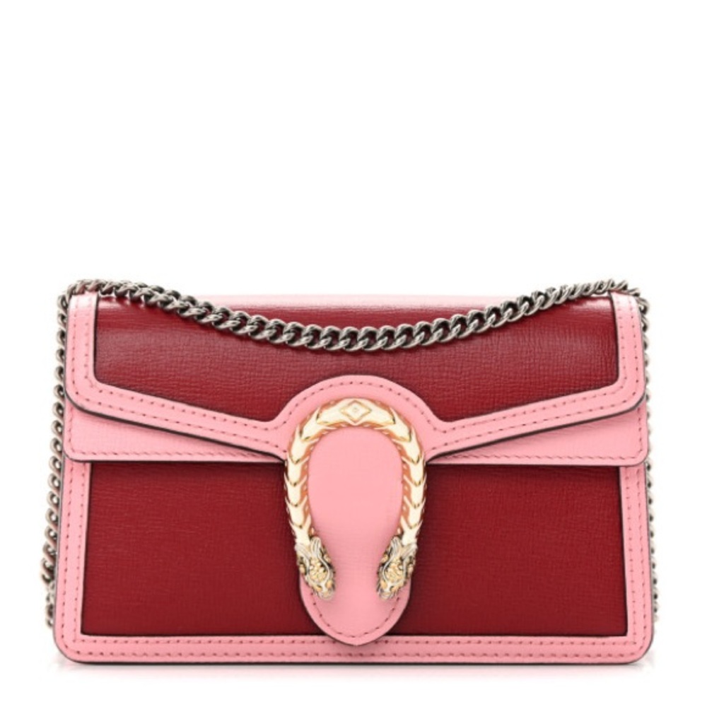 New GUCCI Dionysus bag Calfskin Super Mini Shoulder Bag Cherry Red Rose …
